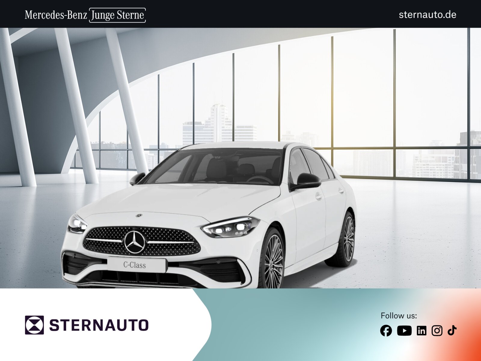 Mercedes-Benz C 180 AMG Prem Distr 360 Cam Spur WinterP Burm3D