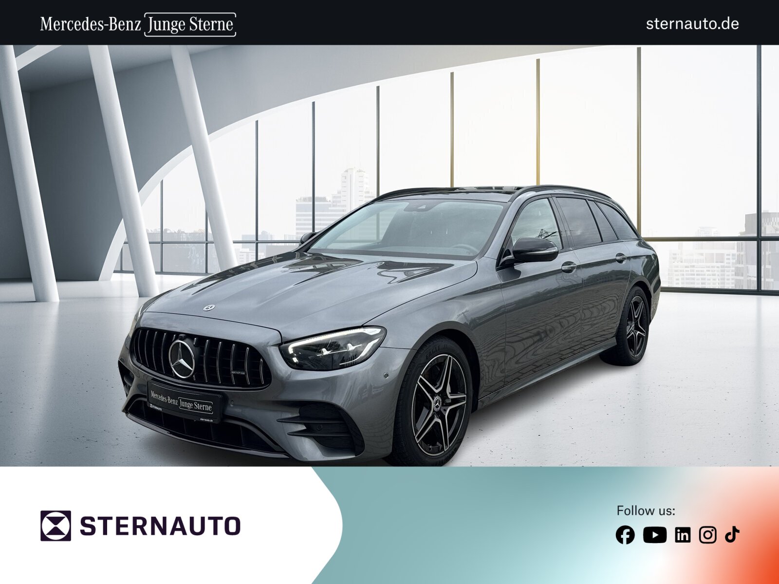 Mercedes-Benz E 220 d T AMG Pano AHK Rü-Cam LED Night Ambiente 