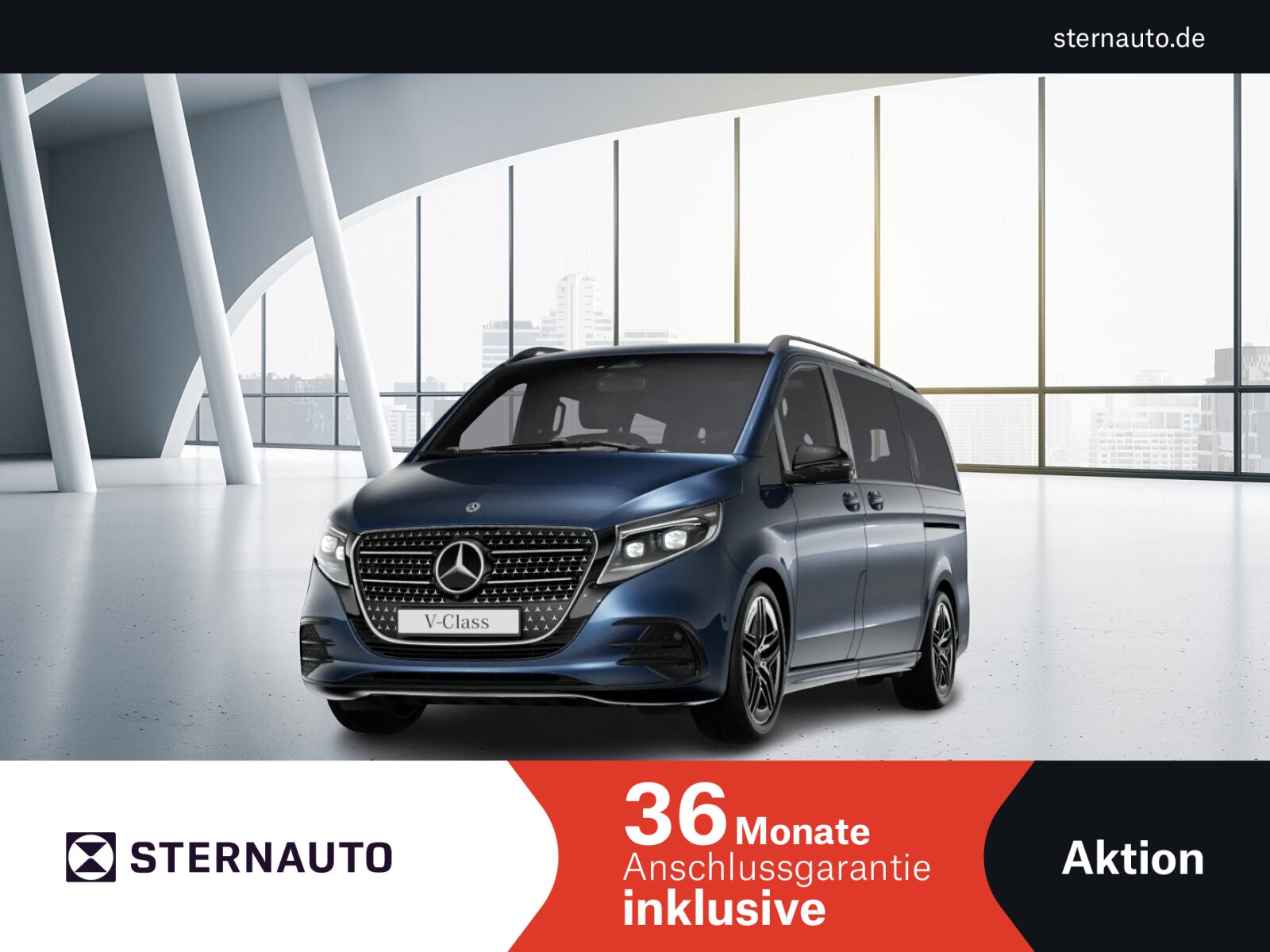 Mercedes-Benz V300d lang AMG AHK Burmester Sitzklima Pano Distr 360° Night Leder