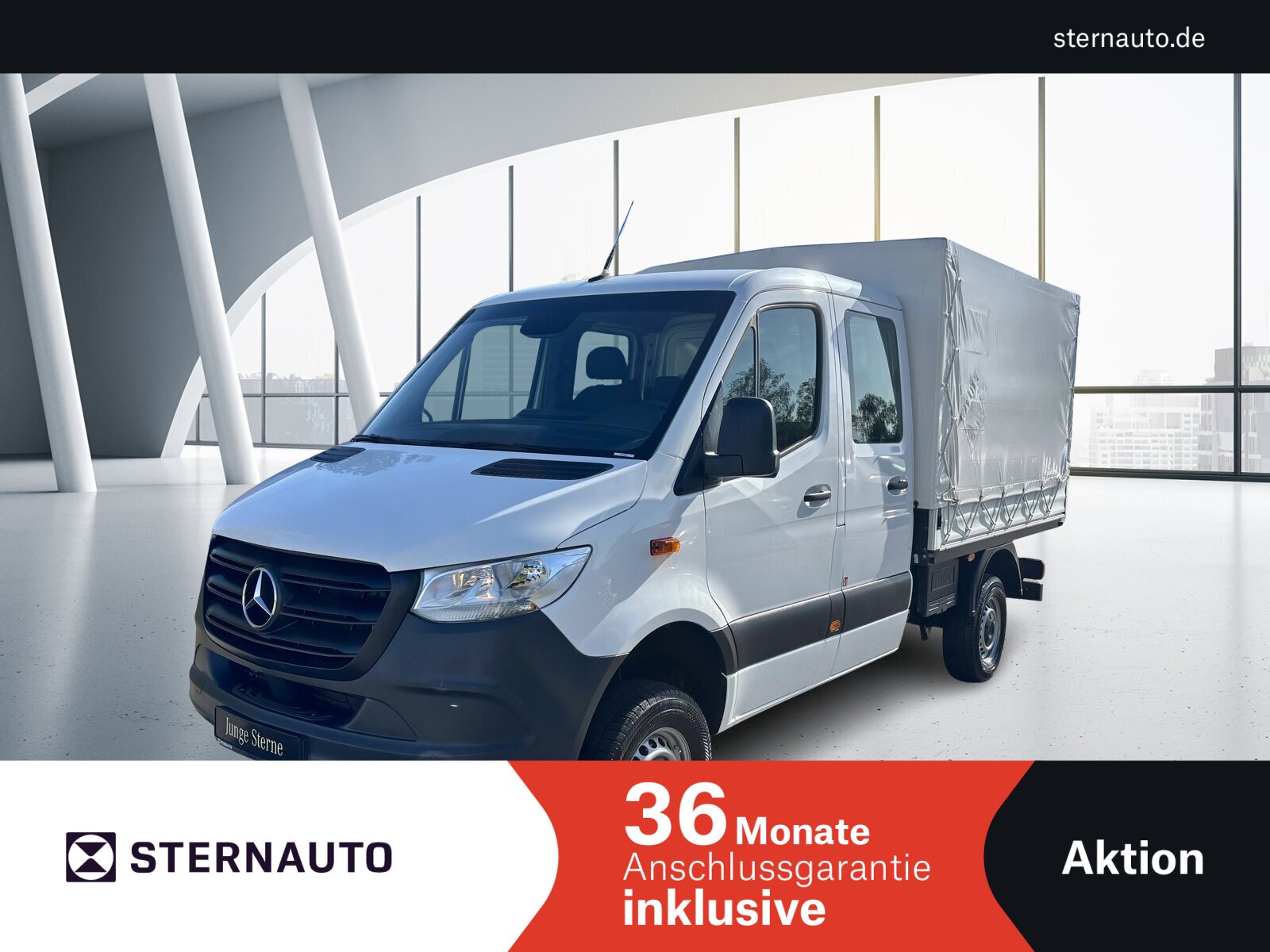 Mercedes-Benz Sprinter 319 4x4 Pritsche Pl. DoKa Autom. Klima