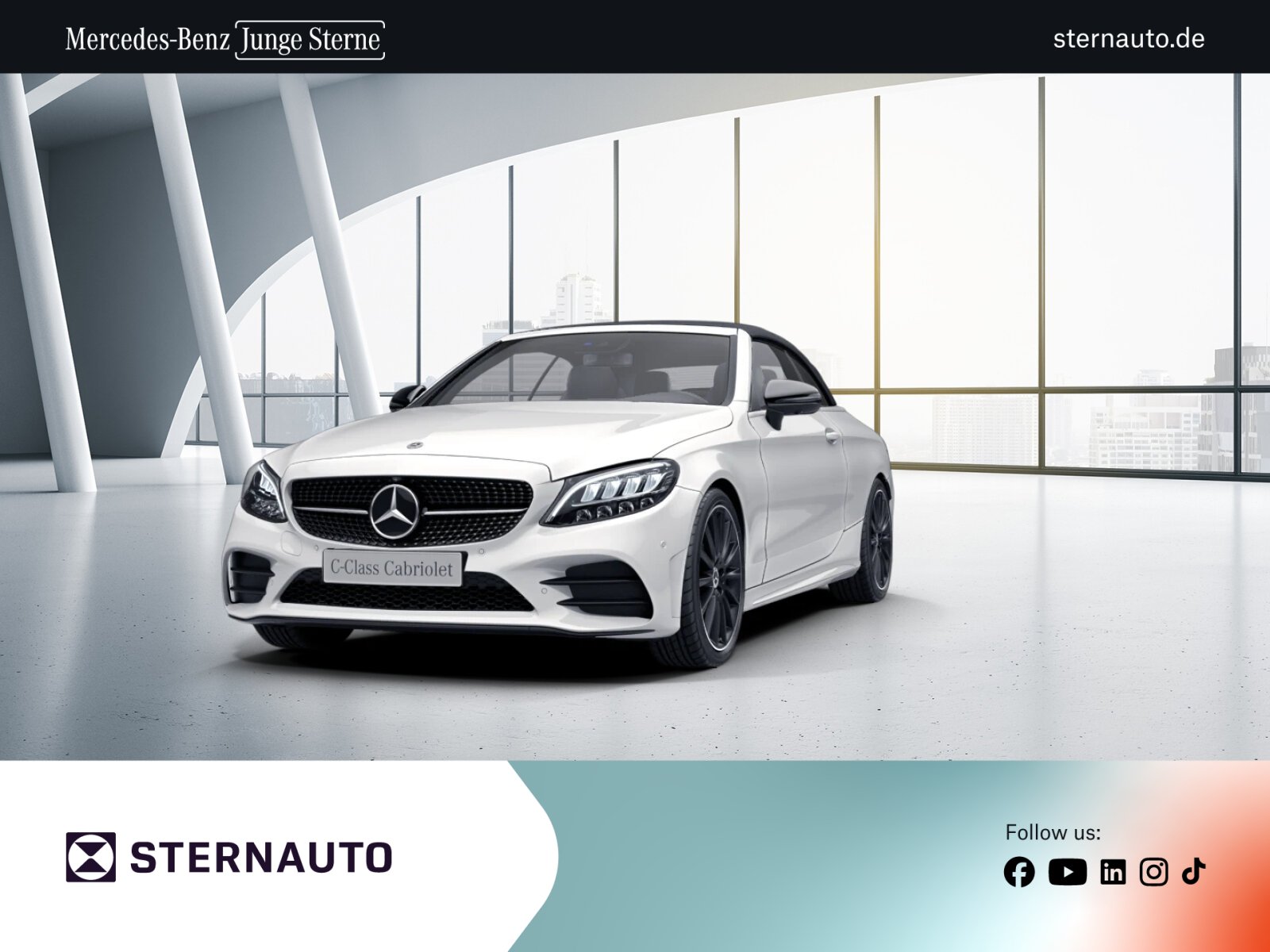 Mercedes-Benz C 200 Cabrio AMG DISTRO Night Cabrio-Komfort 360